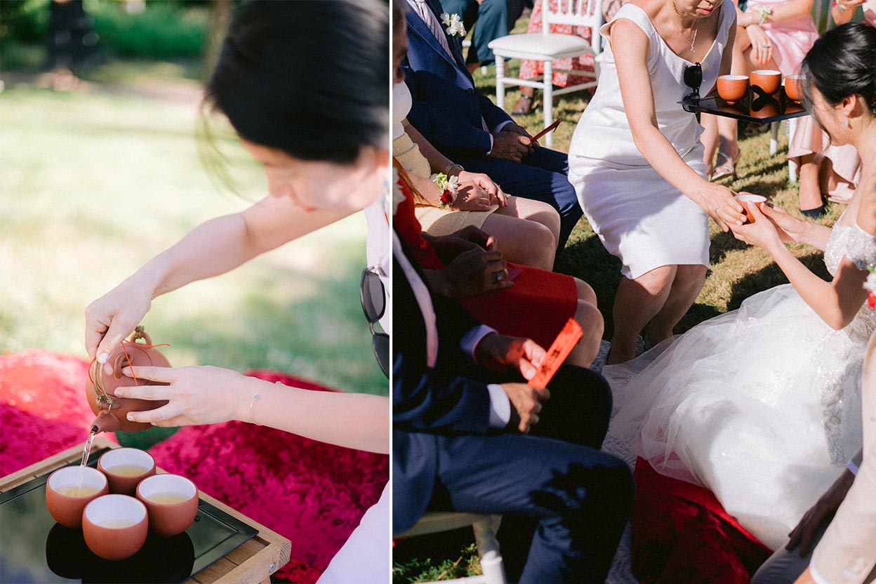 le thé est servie pendant la cérémoinie de mariage
